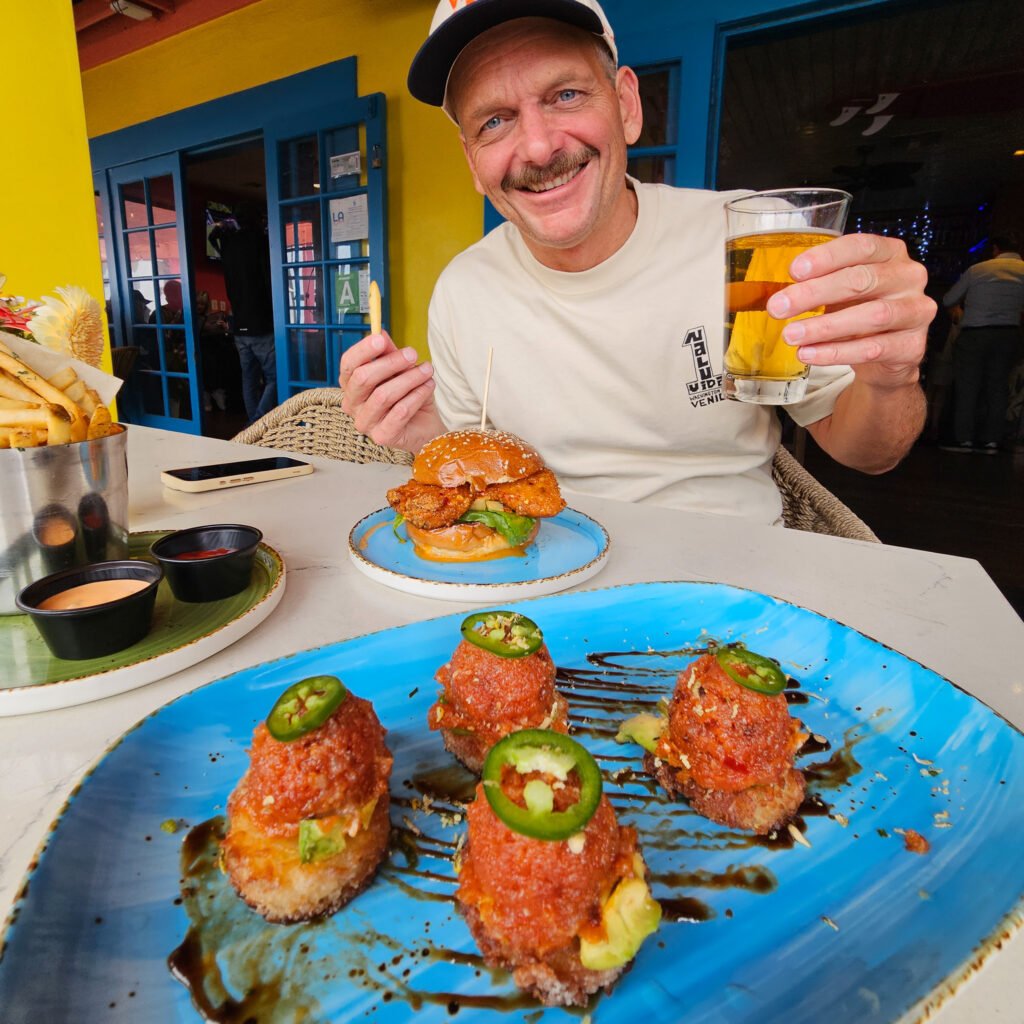 Nalu Vida co-founder Christian Warren at one of the best places to eat in Venice Beach - Nalu Vida