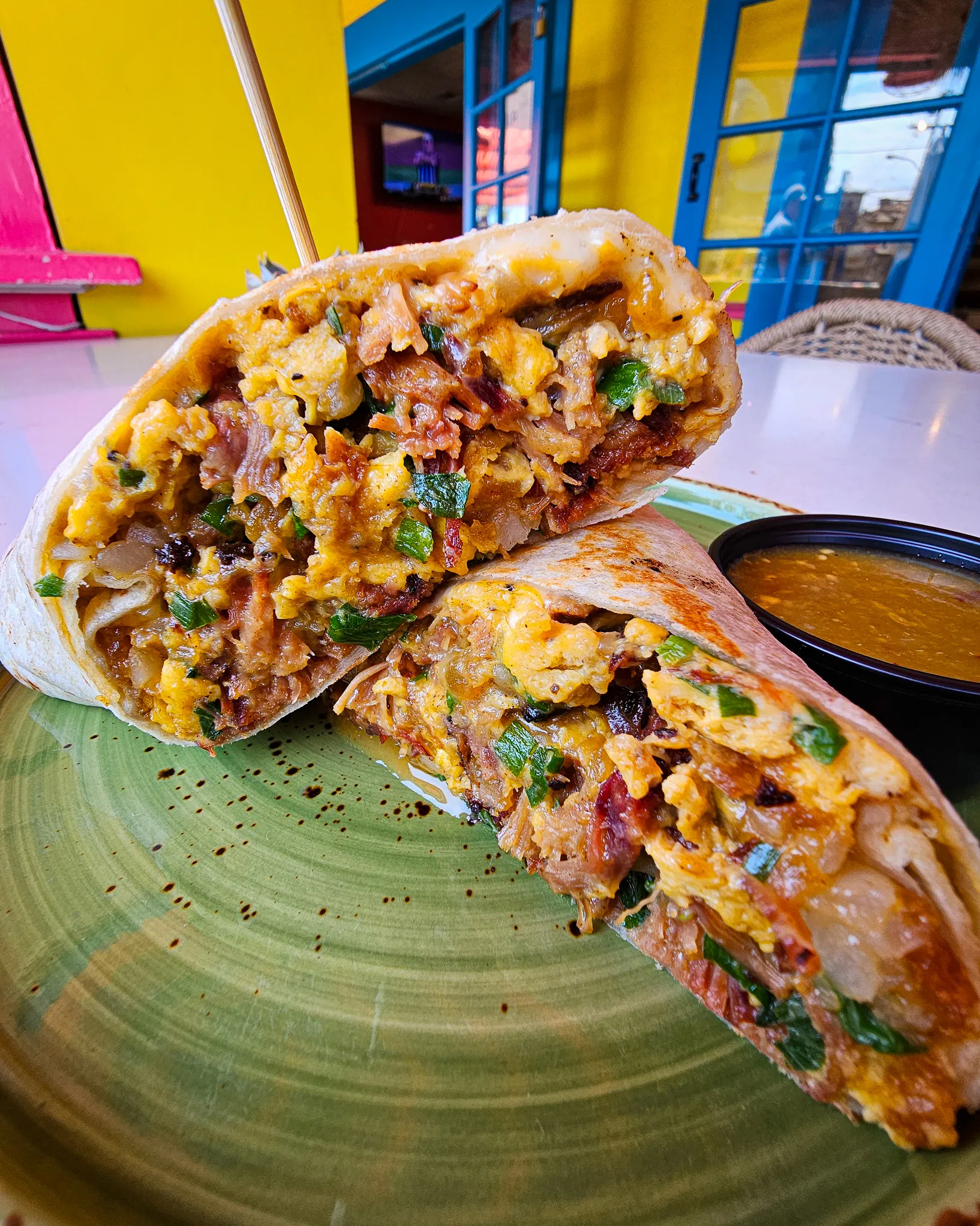 Breakfast burrito for brunch at Nalu Vida Venice Beach