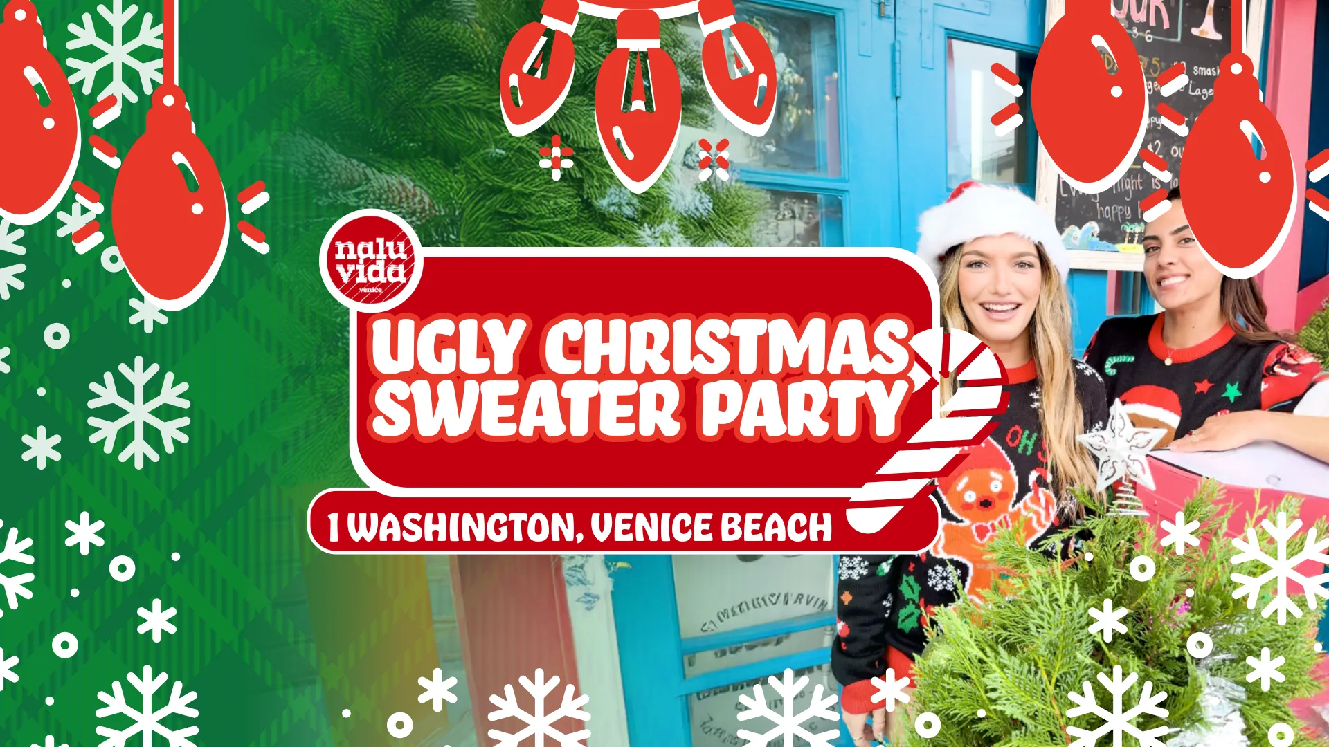 Ugly Christmas Sweater Party Venice Beach - Landscape Promo Image
