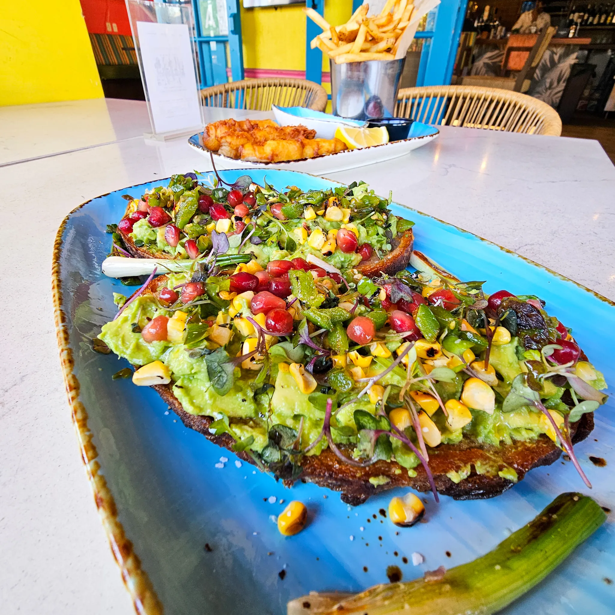 Avocado Toast at Nalu Vida Venice Beach restaurant, served daily at 1 Washington Blvd