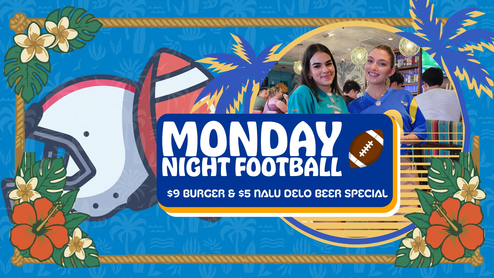 where to watch monday night football venice beach